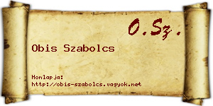 Obis Szabolcs névjegykártya