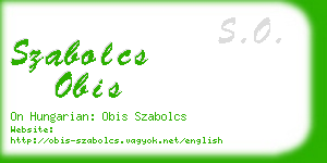 szabolcs obis business card